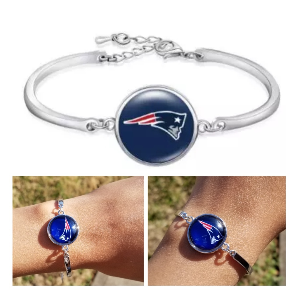 New England Patriots Adjustable Bangle Bracelet